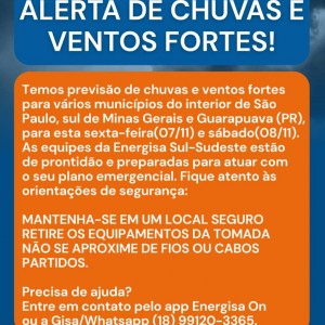 De olho na meteorologia, Energisa alinha estratégias para atuação das equipes em mais um fim de semana chuvoso